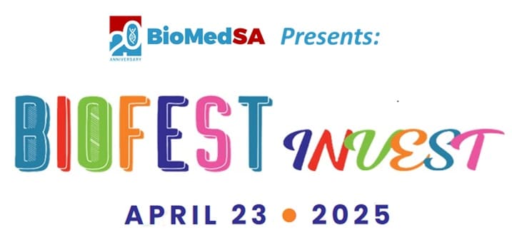 biofest invest logo 2025 Illustration of Goat working on servers leading data to the cloud and to a proved treatment